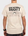 Rusty Mens Surf Worldwide Short Sleeve T-Shirt - Sand