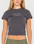 Rusty Womens Essentials Skimmer Baby T-Shirt - Carbon