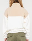 Rusty Womens Tonal Division Half Zip Polar Fleece - Oatmilk