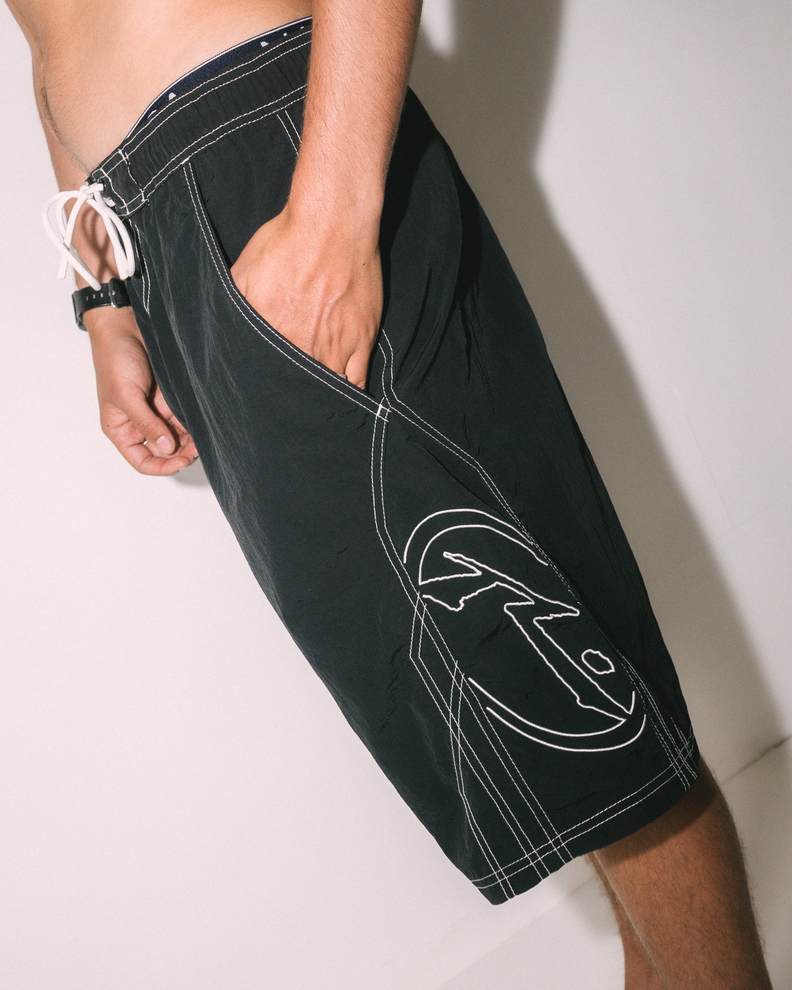 Rusty Tombstones Hybrid Waist Boardshorts - Black
