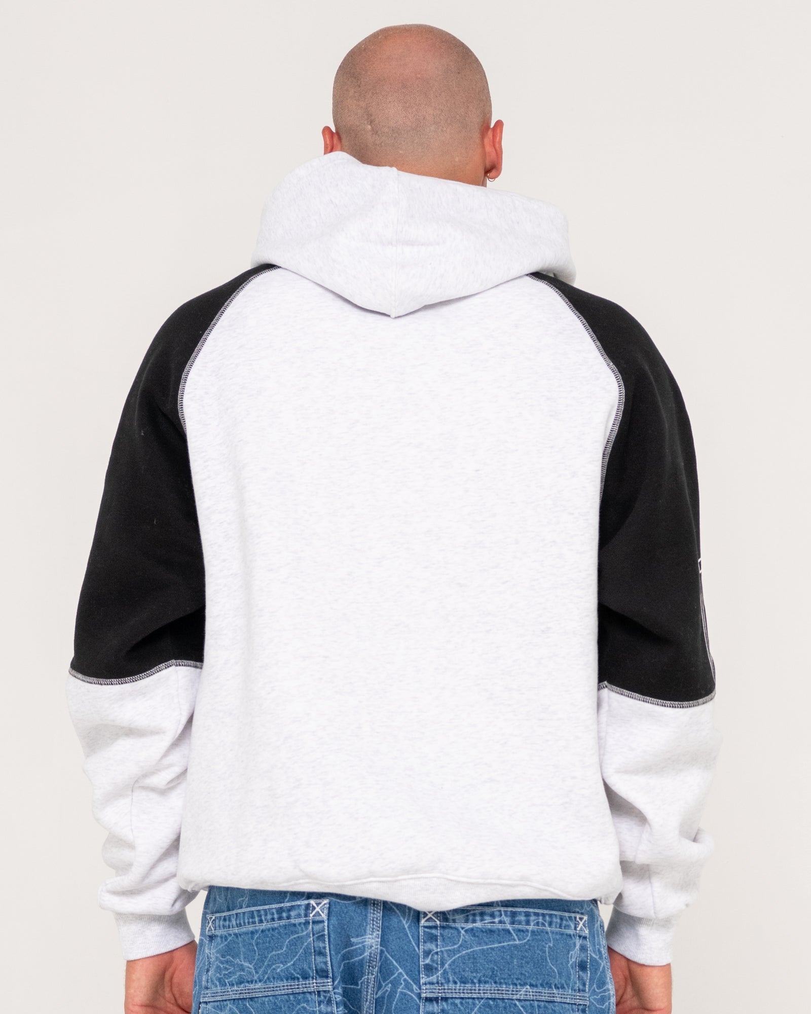 Rusty Incognito Hooded Fleece - Ecru Marle