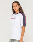Rusty Womens Archived Shooter Oversize T-Shirt - White