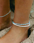 Pineapple Island Padangbai Puka Shell Anklet - White