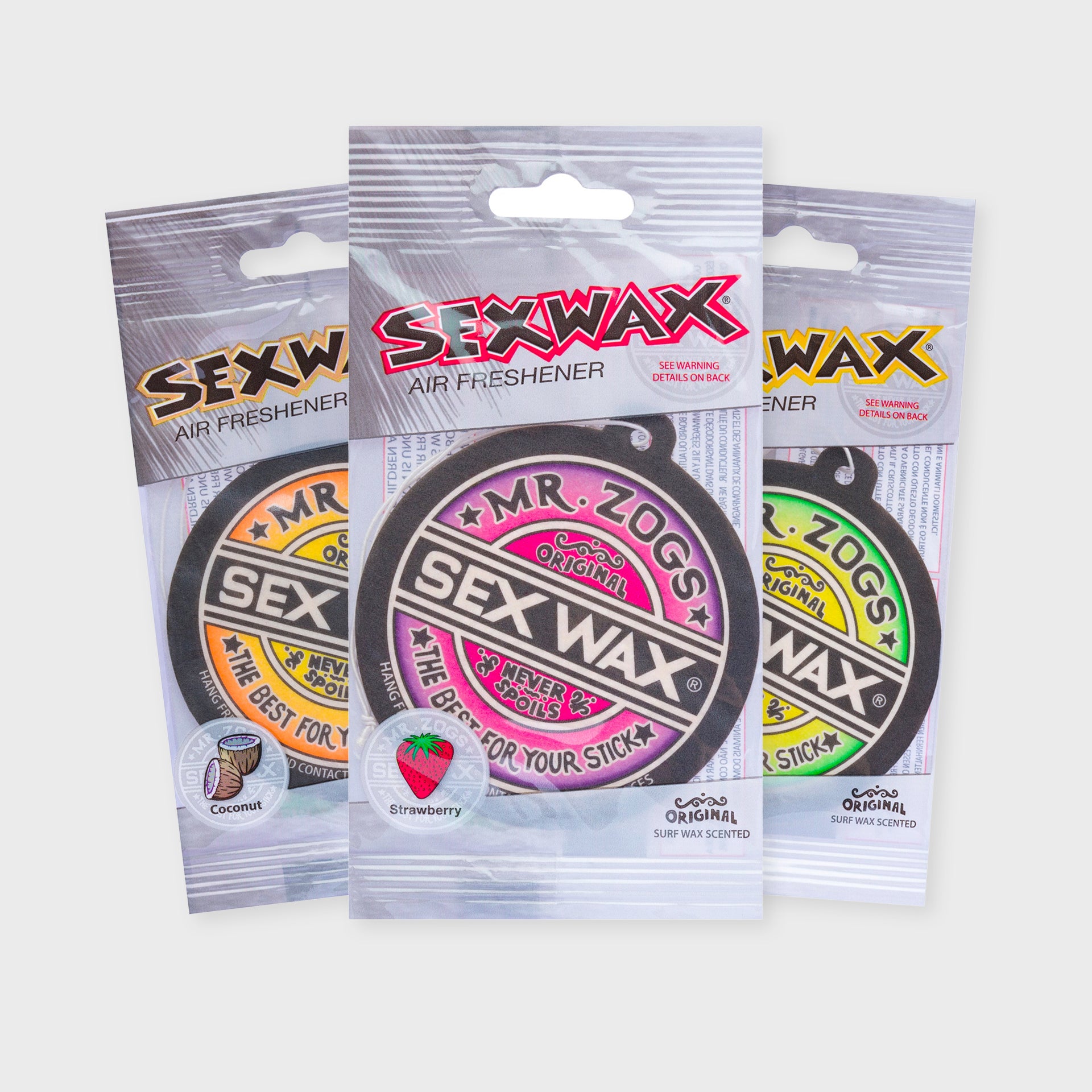 Sex Wax Air Freshener - Assorted - Pack of 3 - ManGo Surfing