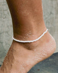 Pineapple Island Padangbai Puka Shell Anklet - White