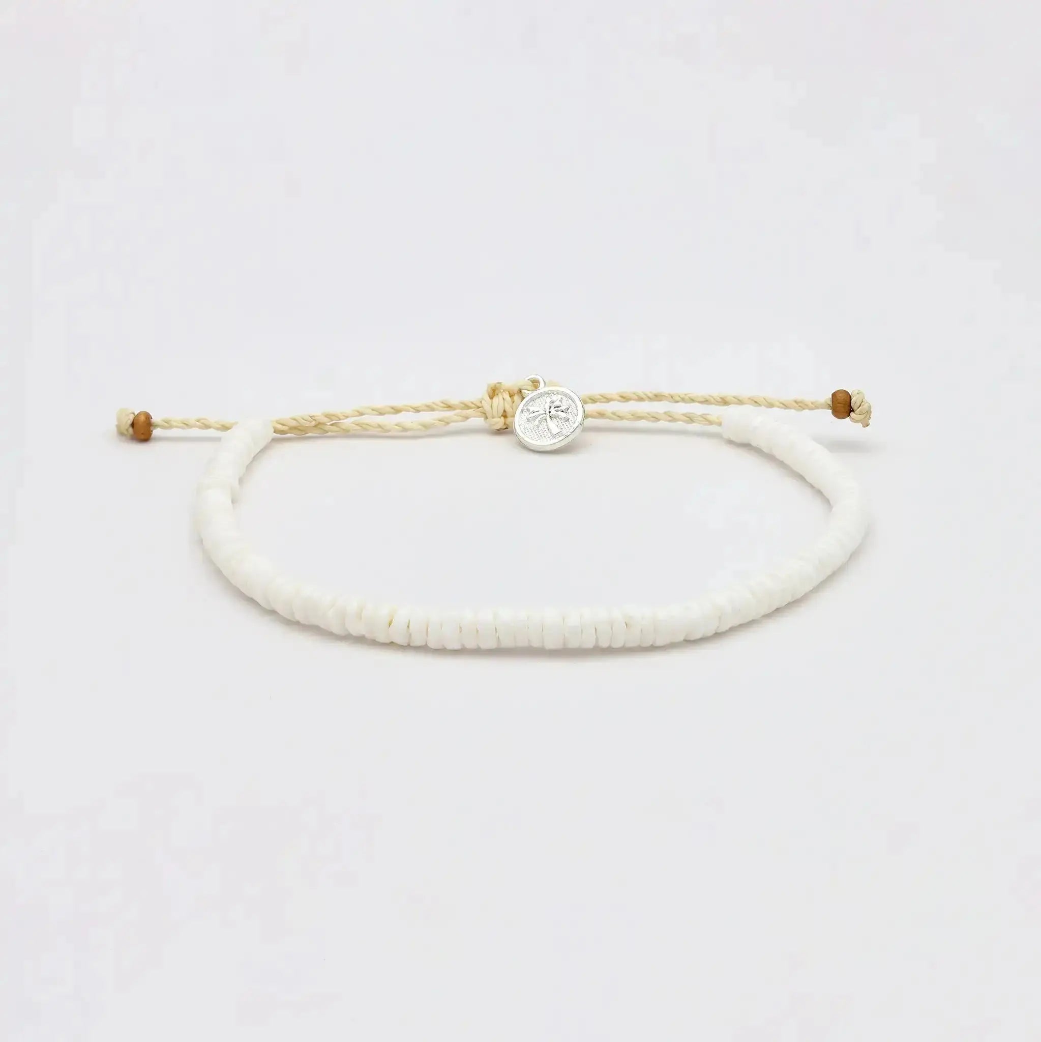 Pineapple Island Padangbai Puka Shell Bracelet - White