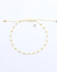 Pineapple Island Cahaya Mother of Pearl Beaded Bracelet - Cream/Gold