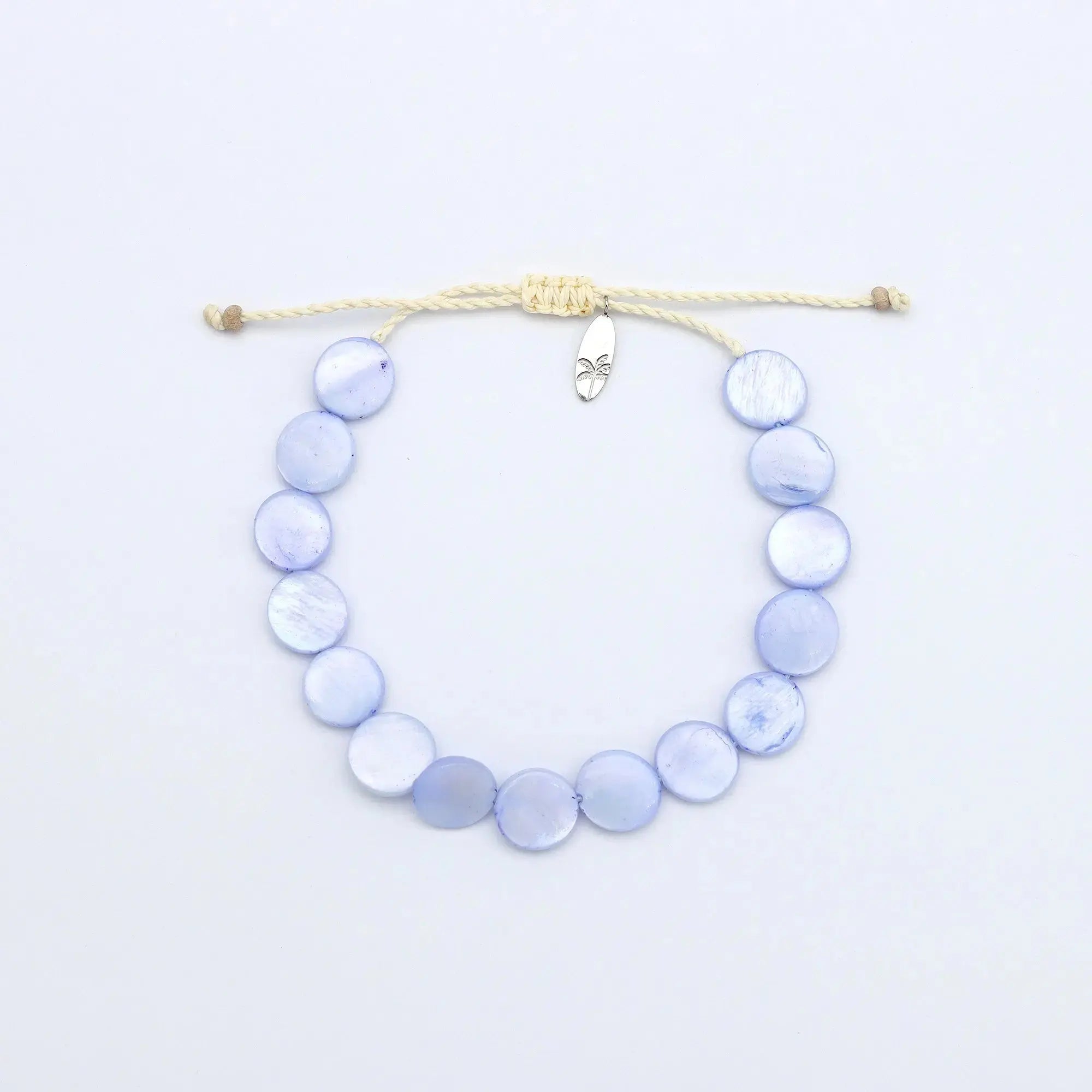 Pineapple Island Ungu Mother of Pearl Disc Bead Bracelet - Purple