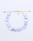 Pineapple Island Ungu Mother of Pearl Disc Bead Bracelet - Purple