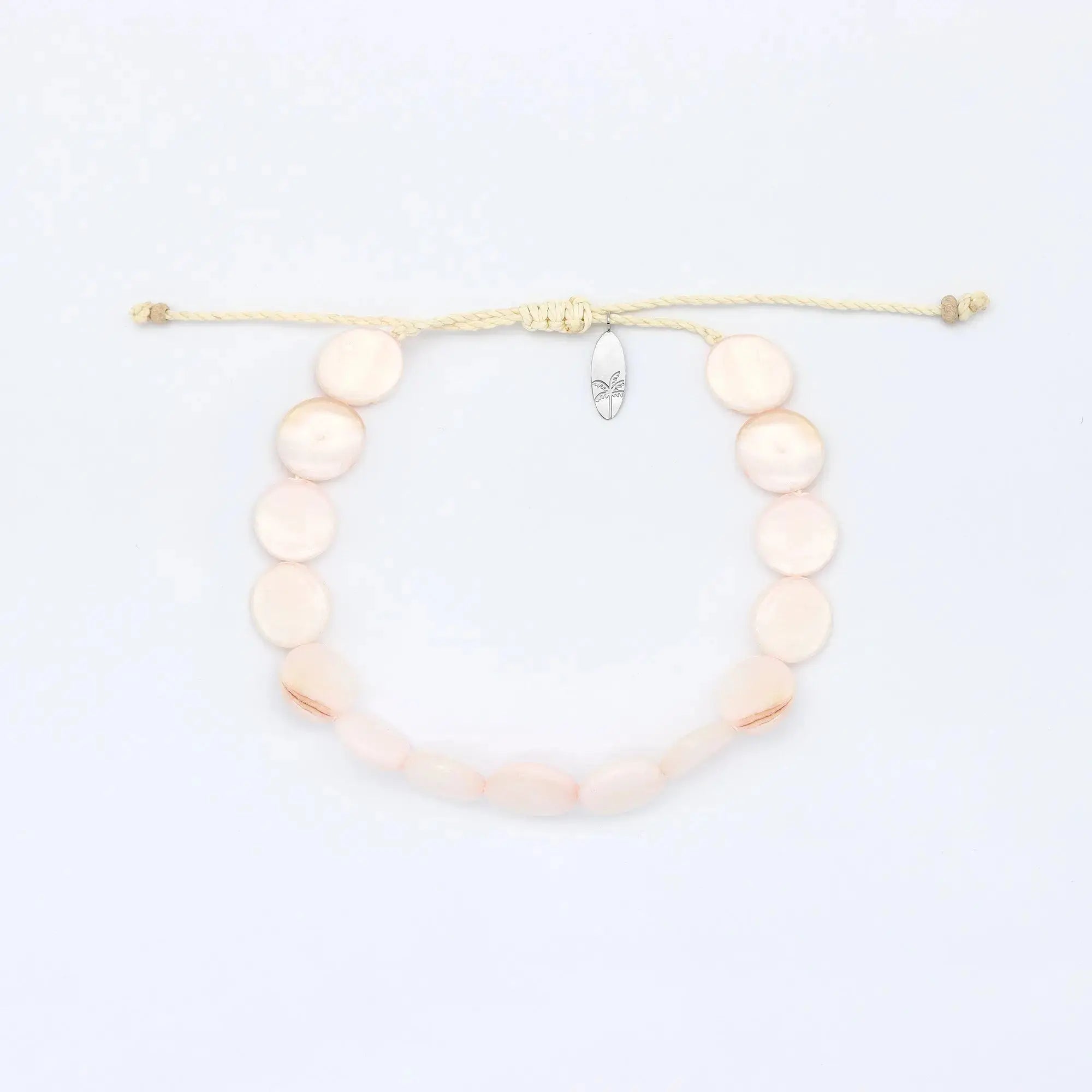 Pineapple Island Ungu Mother of Pearl Disc Bead Bracelet - Pink