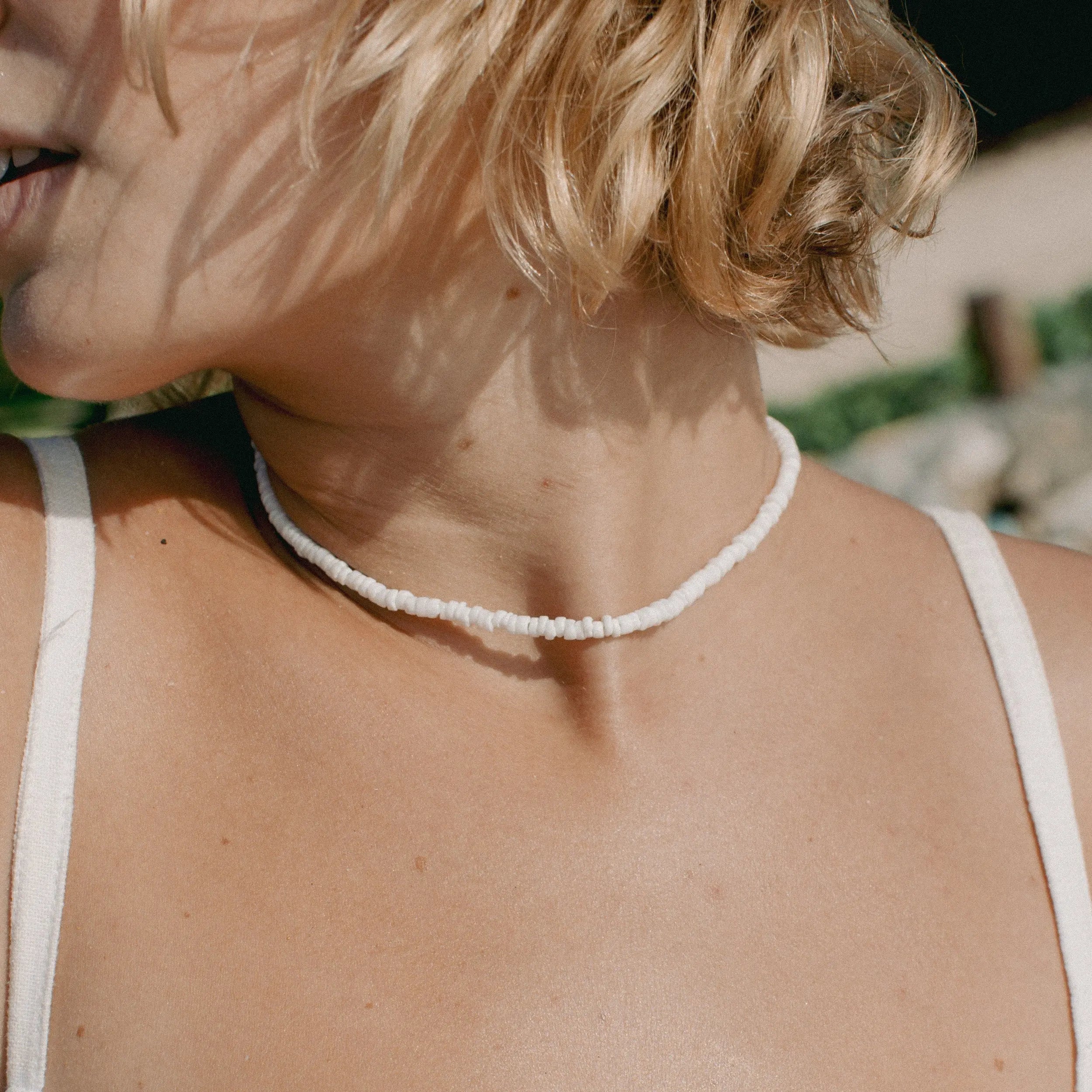 Pineapple Island Padangbai Puka Shell Necklace - White