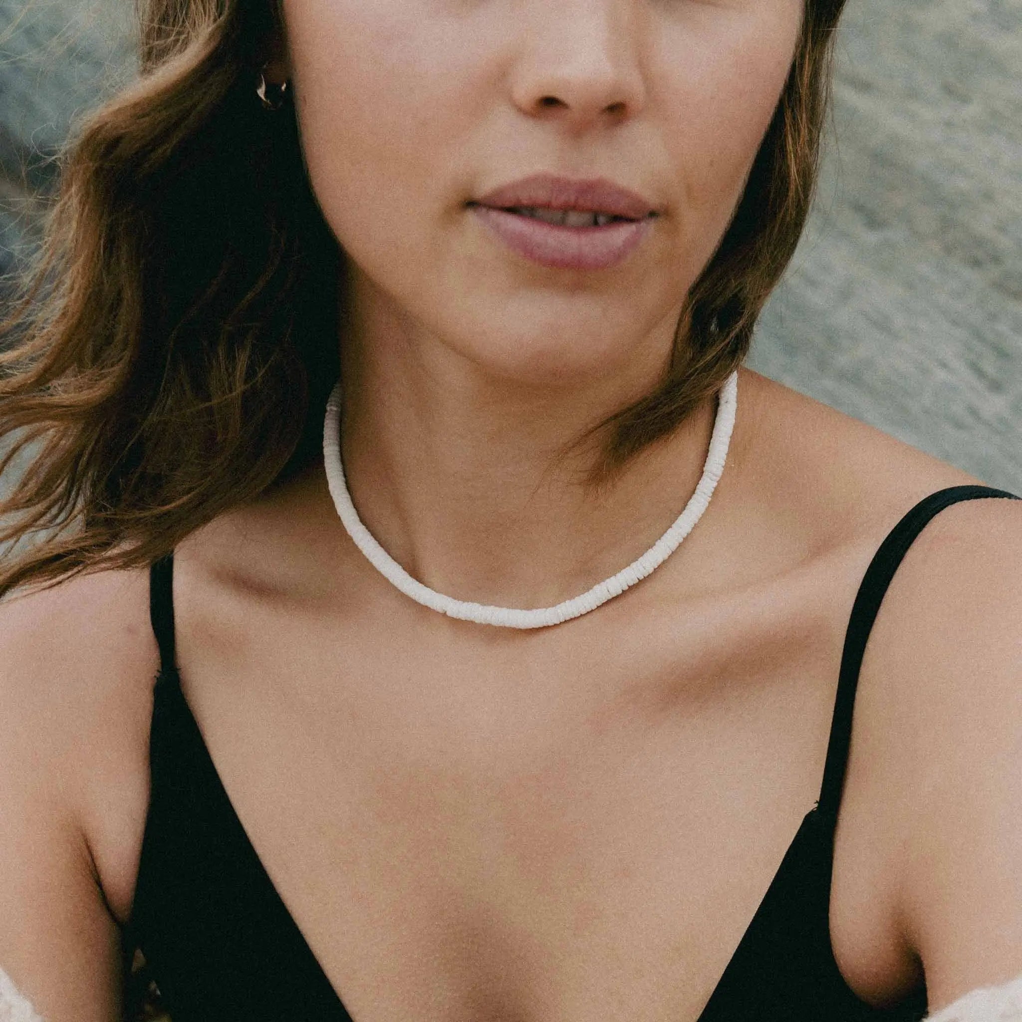 Pineapple Island Padangbai Puka Shell Necklace - White