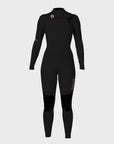 Sisstrevolution 7 Seas 3/2 Womens Chest Zip Wetsuit - Black - ManGo Surfing