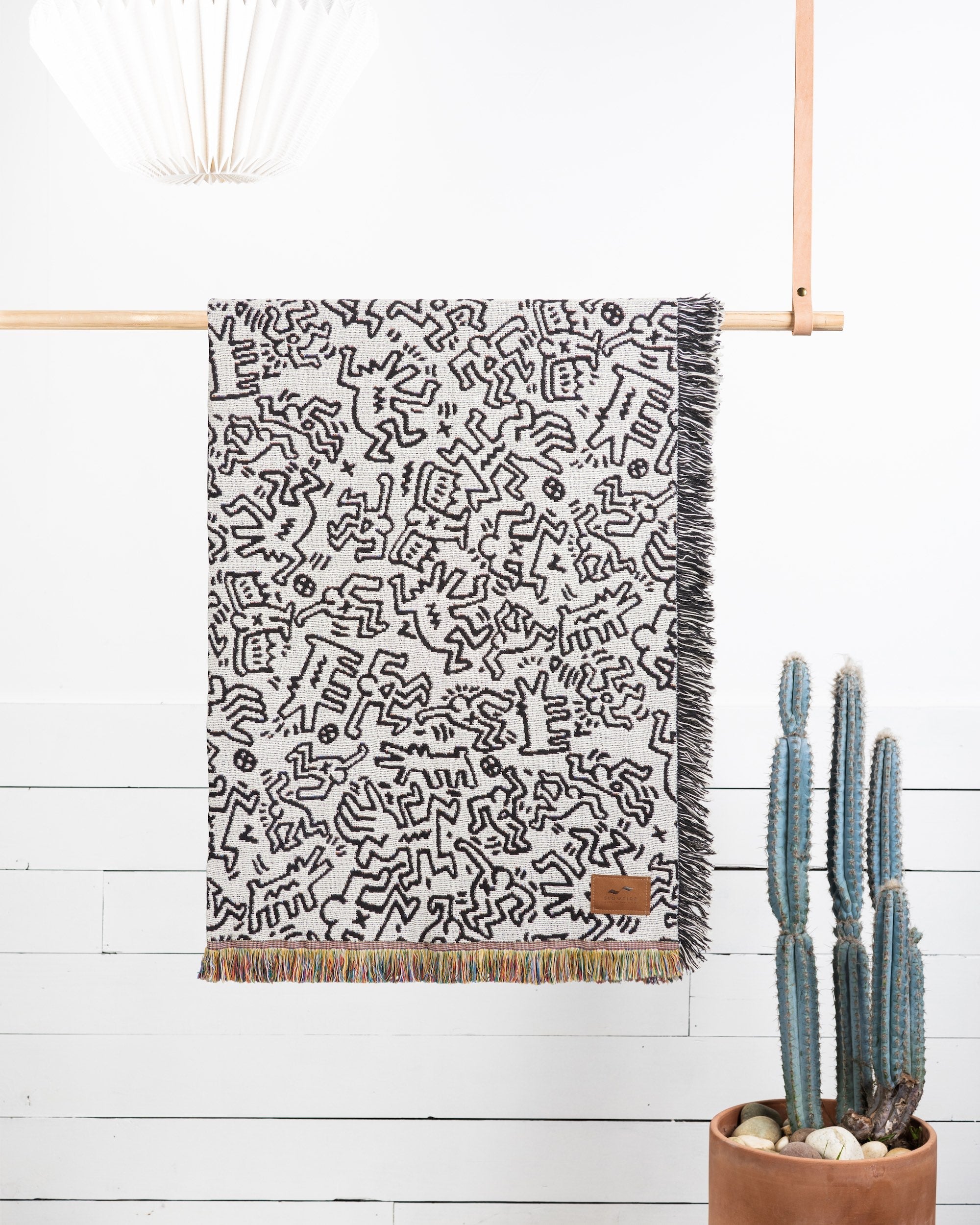 Slowtide Breakers Tapestry Blanket - White