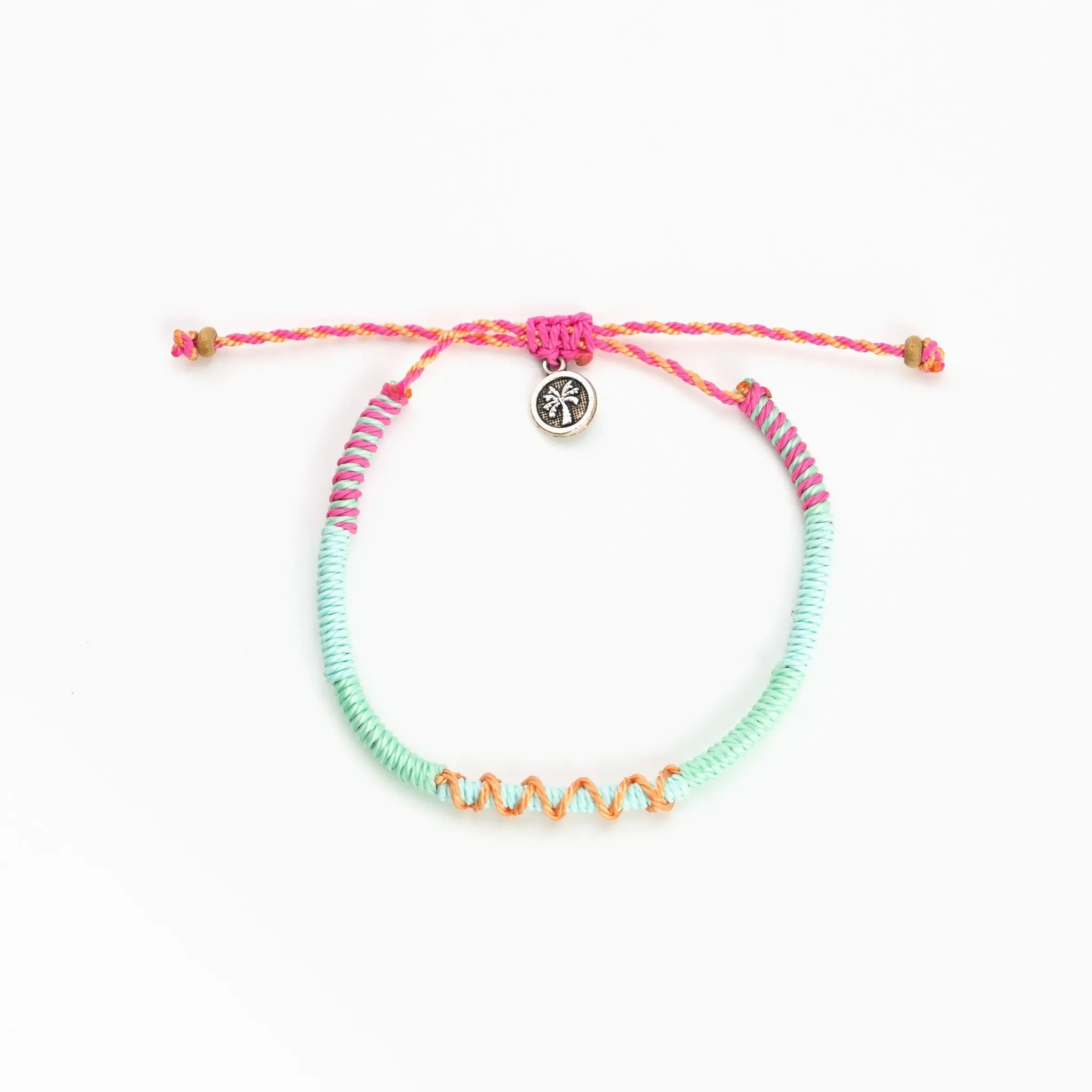Pineapple Island Kailua Beach Bracelet Set - Pink/White/Blue/Green