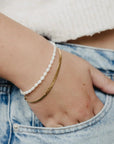 Pineapple Island Herringbone Waterproof Bracelet - Gold