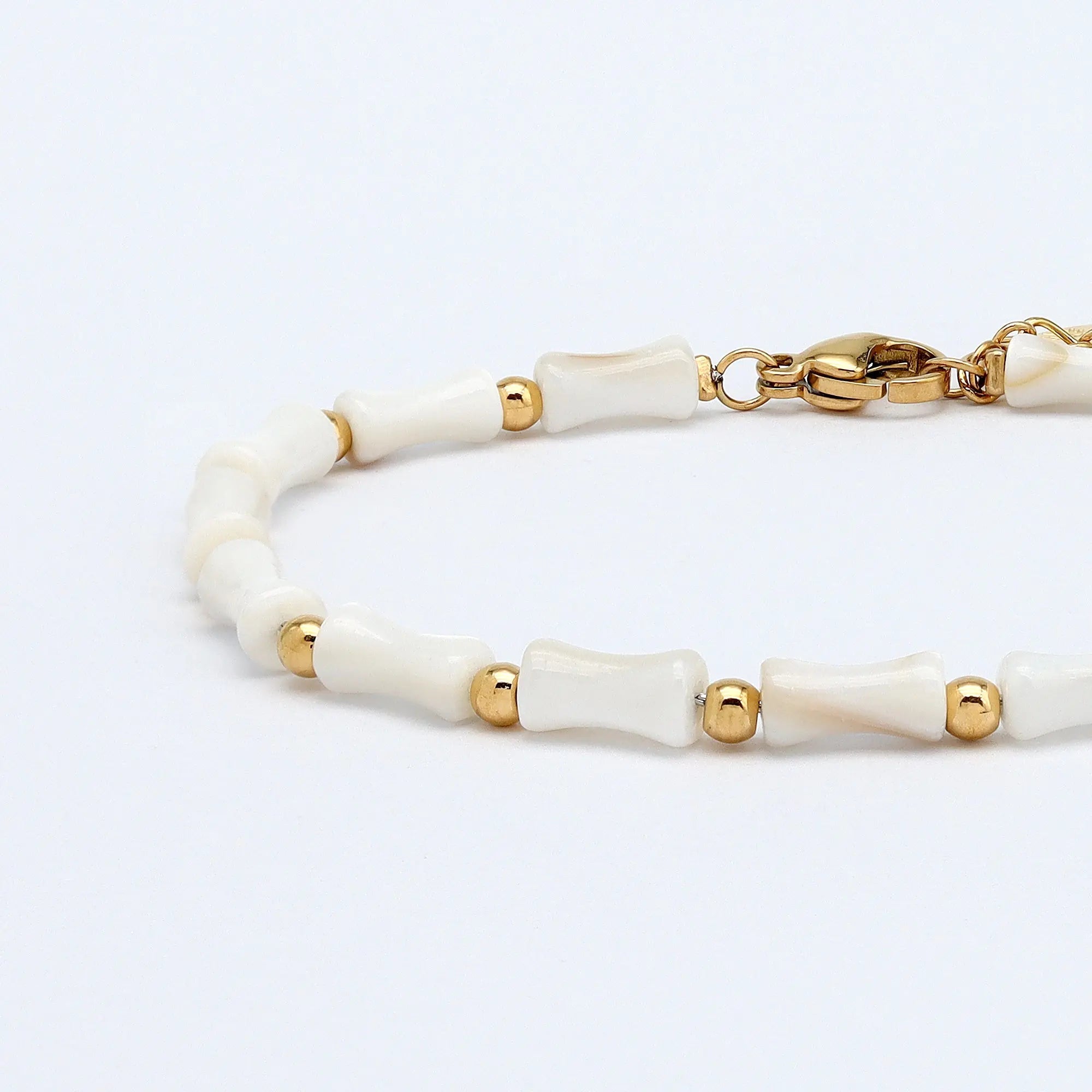 Pineapple Island Mother of Pearl Waterproof Bracelet - Gold