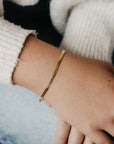 Pineapple Island Herringbone Waterproof Bracelet - Gold