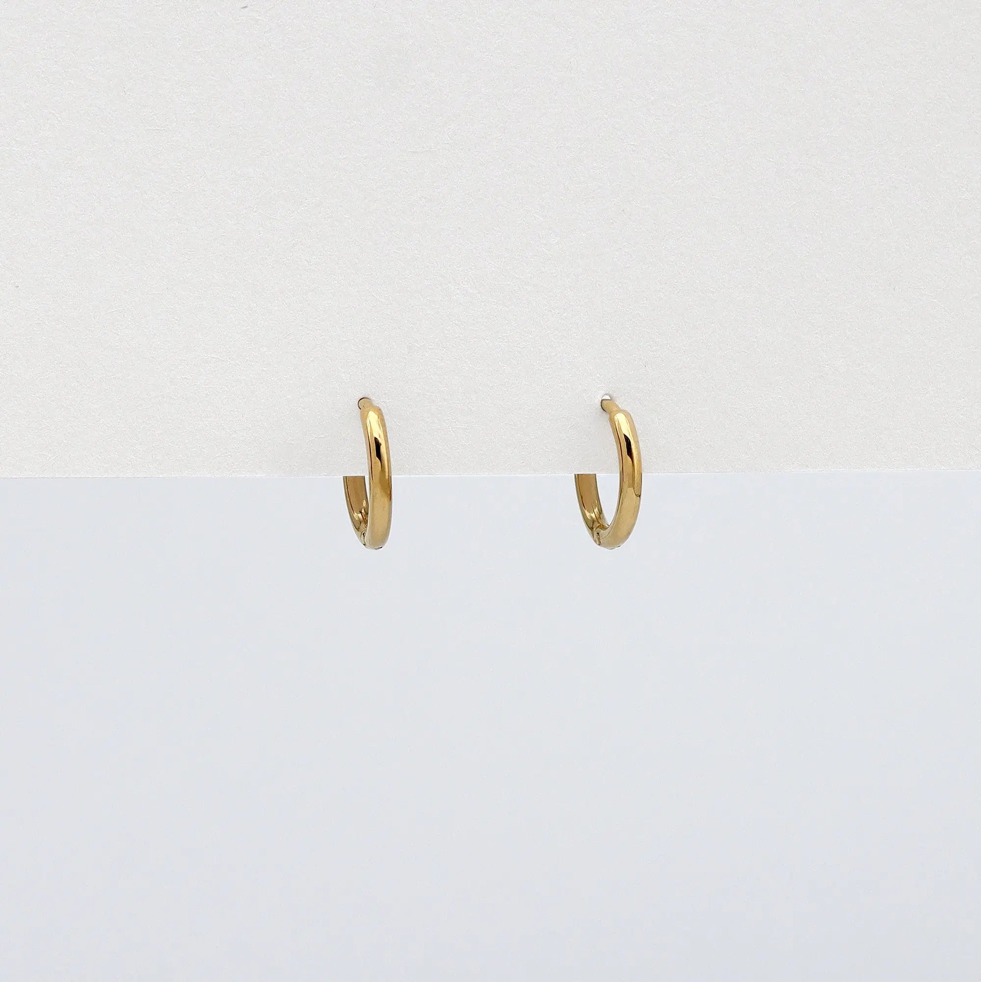 Pineapple Island Tiny Huggie Hoop Waterproof Earrings - Gold