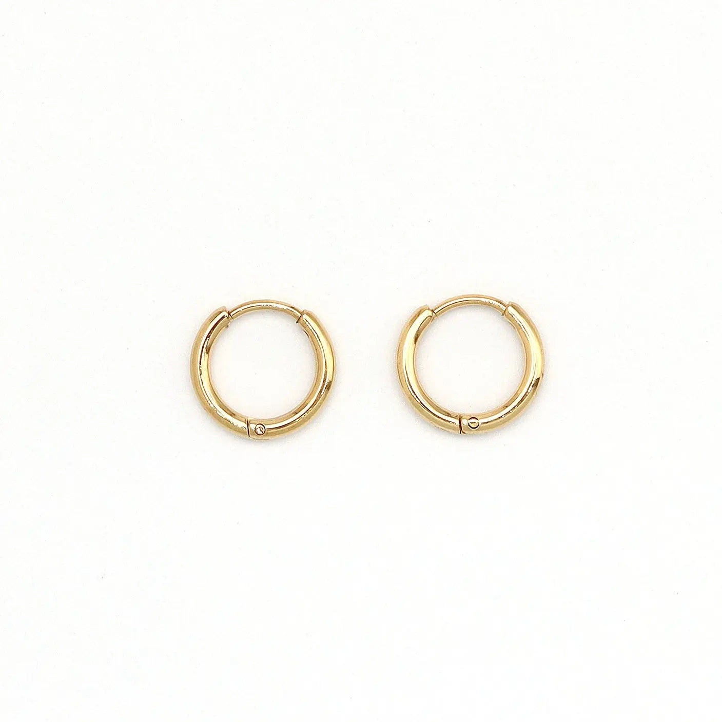 Pineapple Island Tiny Huggie Hoop Waterproof Earrings - Gold