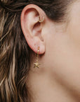 Pineapple Island Starfish Hoop Waterproof Earrings - Gold