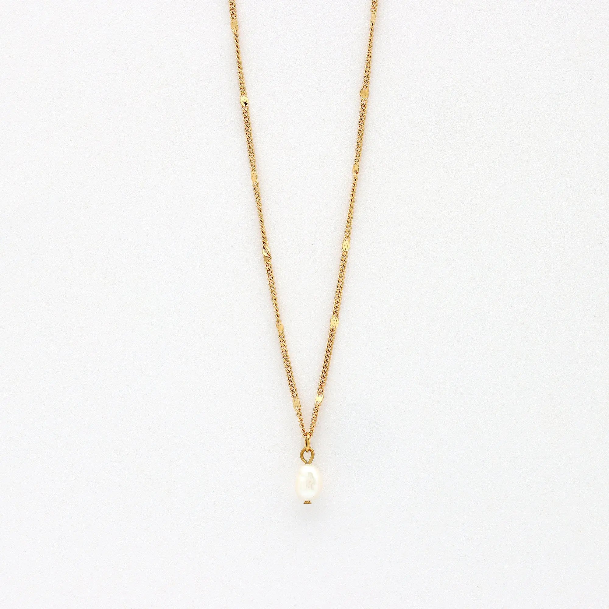 Pineapple Island Pearl Drop Necklace - Gold