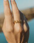 Pineapple Island Mokupuni Starfish Adjustable Ring - Gold