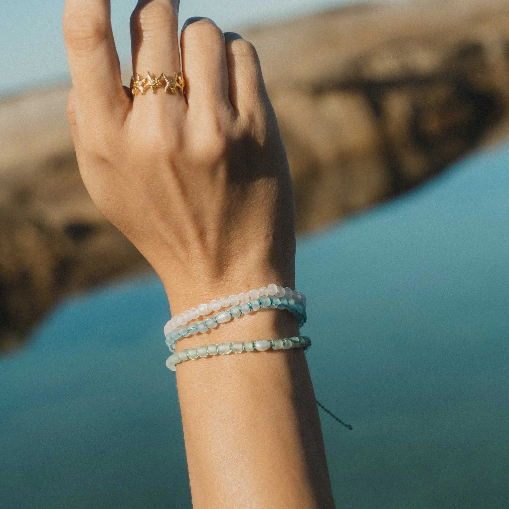 Pineapple Island Mokupuni Starfish Adjustable Ring - Gold