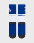 Stance LA Dodgers Colour Crew Socks - White - ManGo Surfing