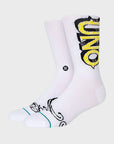 Stance Uno X Cartoon Crew Socks - White - ManGo Surfing