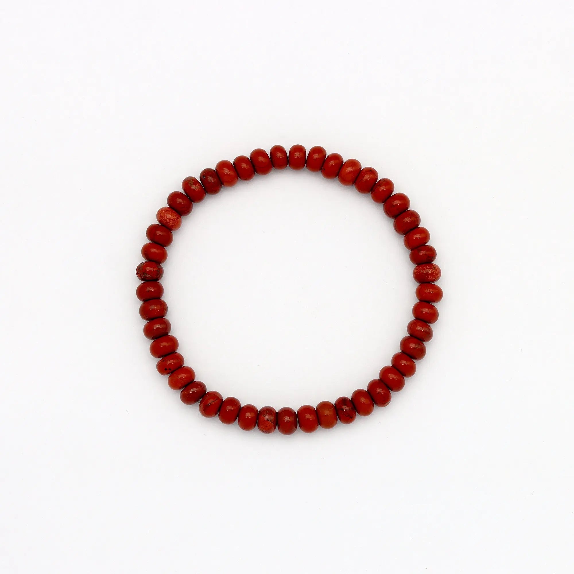 Pineapple Island Alami Elastic Gemstone Bracelet - Red Jasper