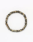 Pineapple Island Alami Elastic Gemstone Bracelet - Dalmation Jasper