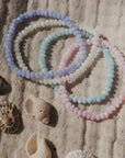 Pineapple Island Momi Mother of Pearl Elasticated Bracelet - Pale Blue