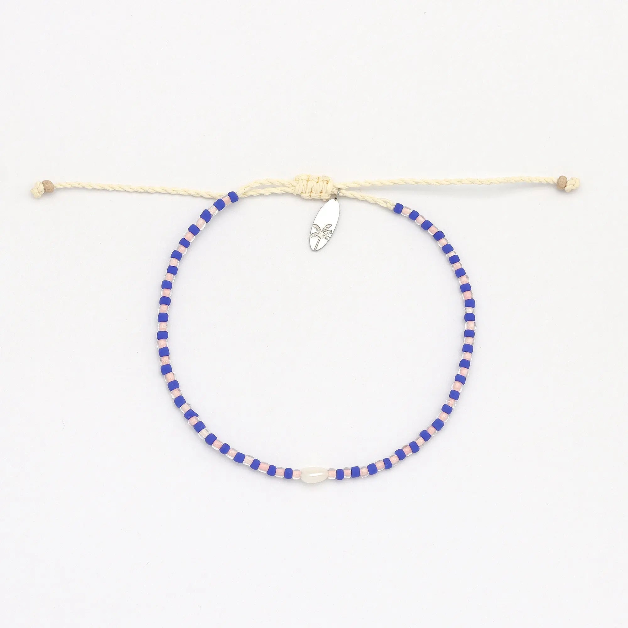 Pineapple Island  Forget Me Not Bracelet Trio Set - Blue/White