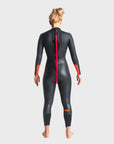 Swim Research 4/3 Womens Back Zip Wetsuit - Black/Orange - ManGo Surfing
