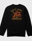 Salty Crew Mens Lobster Pot Crew Fleece - Black