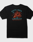 Salty Crew Mens Lobster Pot T-Shirt - Black