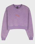 Santa Cruz Womens TTE Swirl Crew Sweatshirt - Digital Lavender Acid Wash