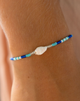 Pineapple Island Mauna Loa Shell Bracelet - Blue/Shell
