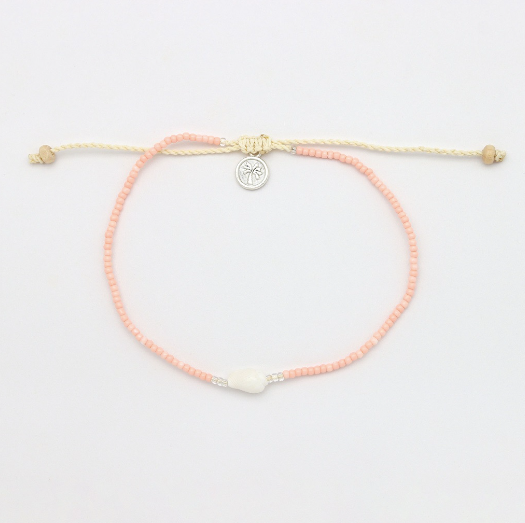 Pineapple Island Mauna Loa Shell Bracelet - Peach