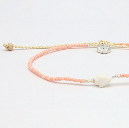 Pineapple Island Mauna Loa Shell Bracelet - Peach