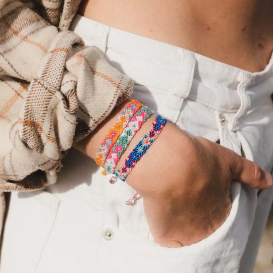 Pineapple Island Leme Surf Bracelet -  Rose Gold/Multi