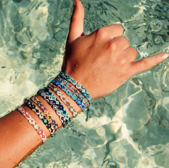 Pineapple Island Leme Surf Bracelet - Grey/Multi