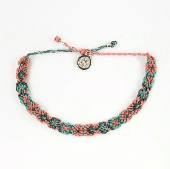 Pineapple Island Leme Surf Bracelet -  Rose Gold/Multi