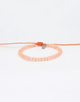 Pineapple Island Marley Glass Beaded Bracelet - Peach