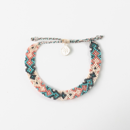 Pineapple Island Leme Surf Anklet  - Pink/Multi