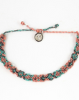 Pineapple Island Leme Surf Anklet  - Rose Gold/Multi