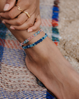 Pineapple Island Leme Surf Anklet  - Rose Gold/Multi