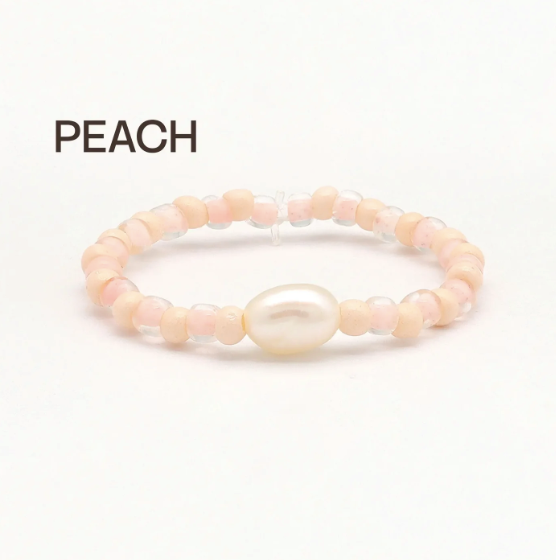 Pineapple Mutiara Stretchy Pearl Bead Rings - Multi colours