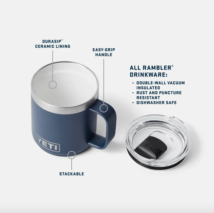 Yeti Rambler 10oz (296 ml) Stackable Mug With DuraSip™ Ceramic Lining - Cape Taupe